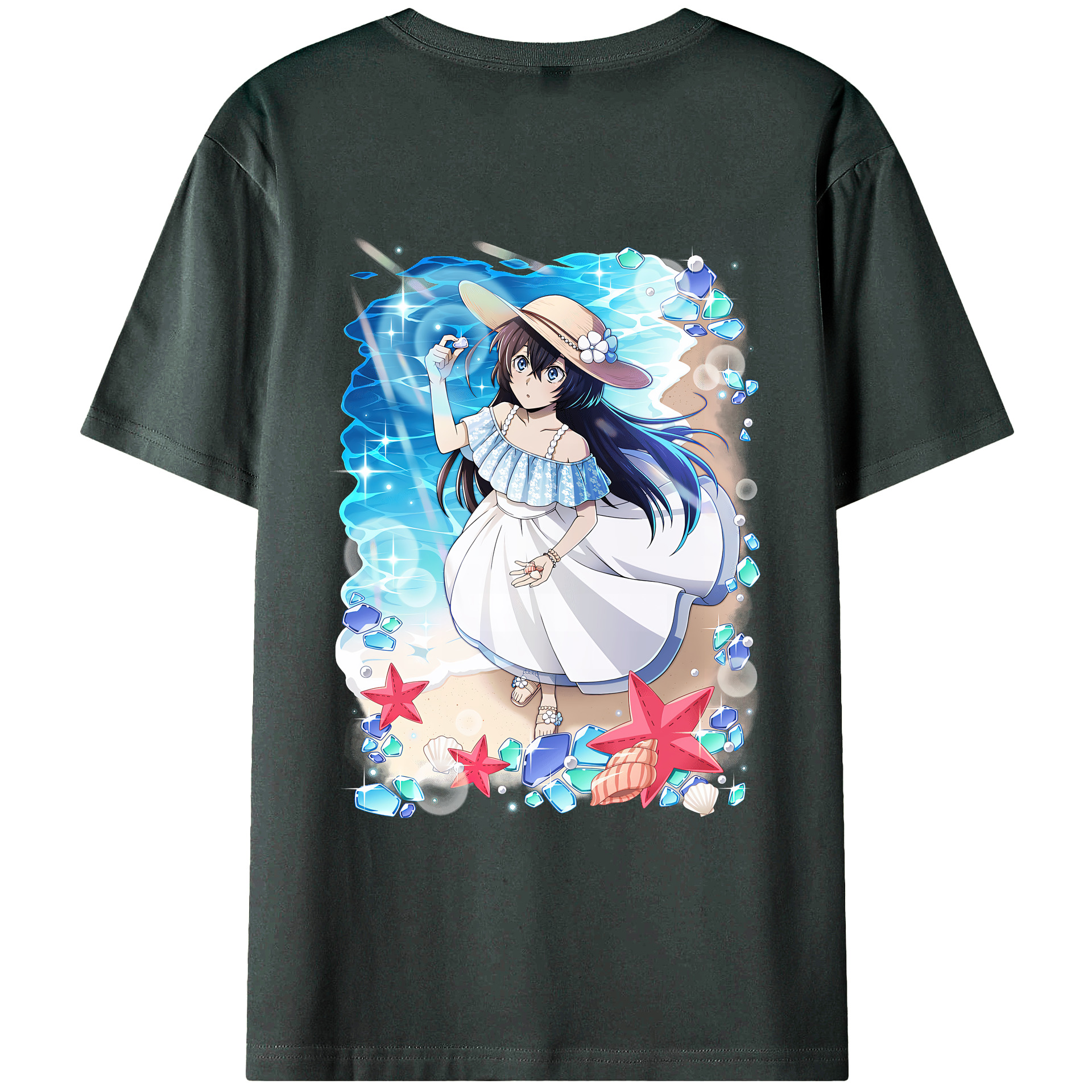 （画像用） 文豪ストレイドッグス Bungo Stray Dogs 綿100％ メンズ半袖Tシャツ（バックプリント） 通気性